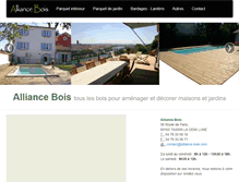 Tablet Screenshot of alliance-bois.com